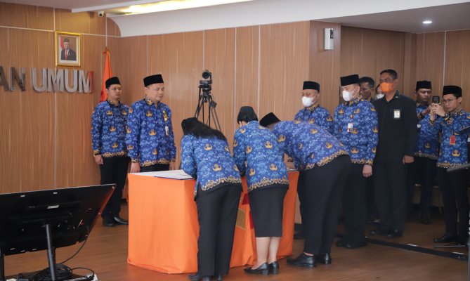 Lantik 411 PNS Angkatan Lima, Sekjen Minta Kerja Jujur, Disiplin, dan Tanggung Jawab