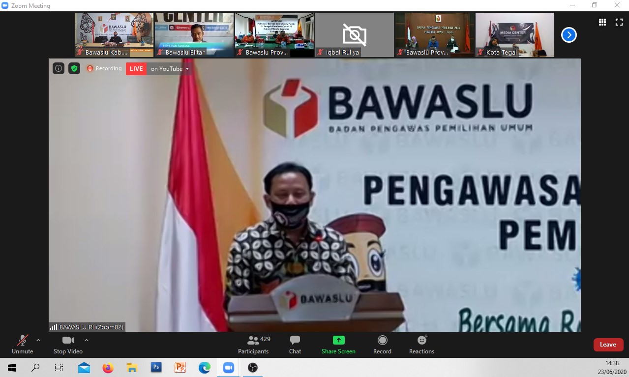 IKP Pilkada Termutakhir, Kerawanan Pilkada Meningkat Akibat Wabah. Bawaslu Luncurkan Pengawasan Pilkada