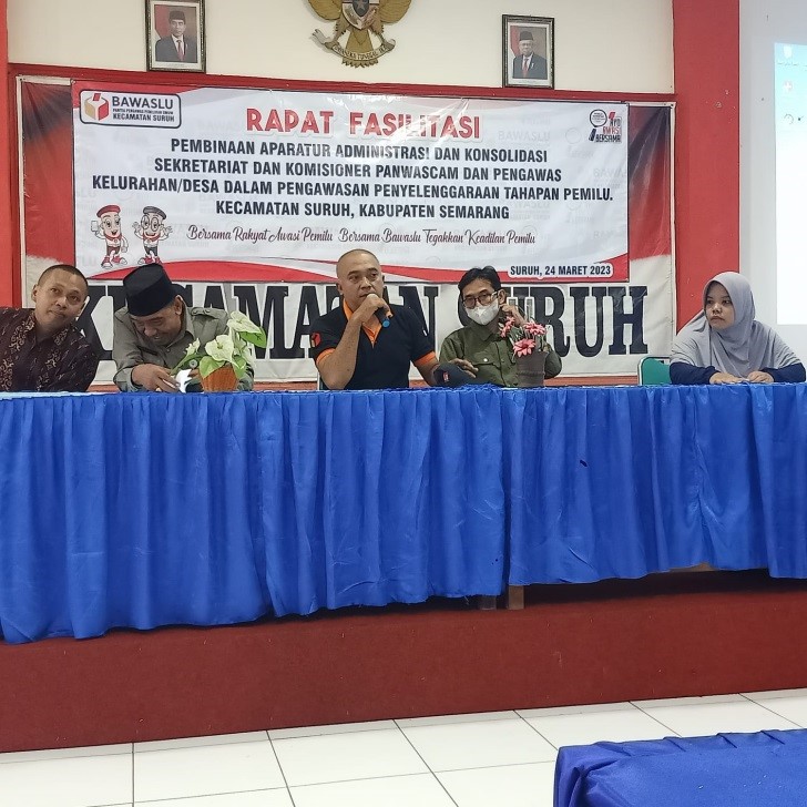 Penguatan Jajaran Pengawas Pemilu, Panwaslu Kecamatan Suruh Gelar Konsolidasi