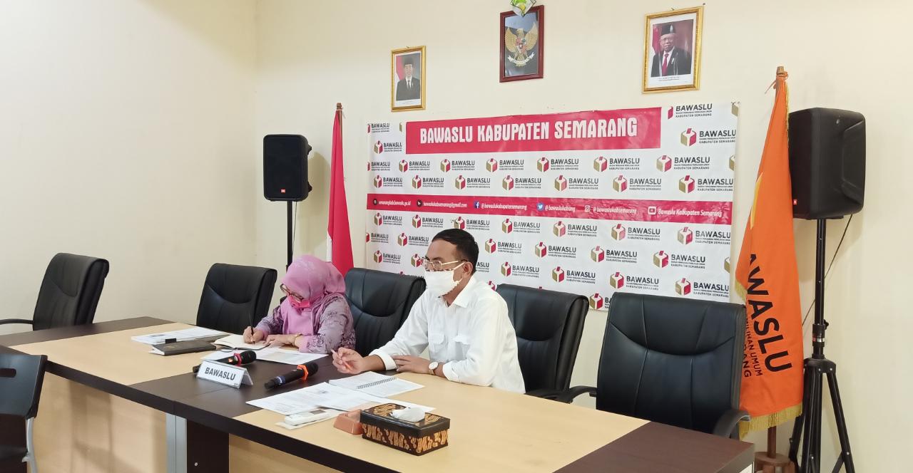 Bawaslu Kabupaten Semarang ikuti Vicon, Pematangan pelaksanaan SKPP Daring dan Persiapan riset Pilkada Serentak 2015-2020