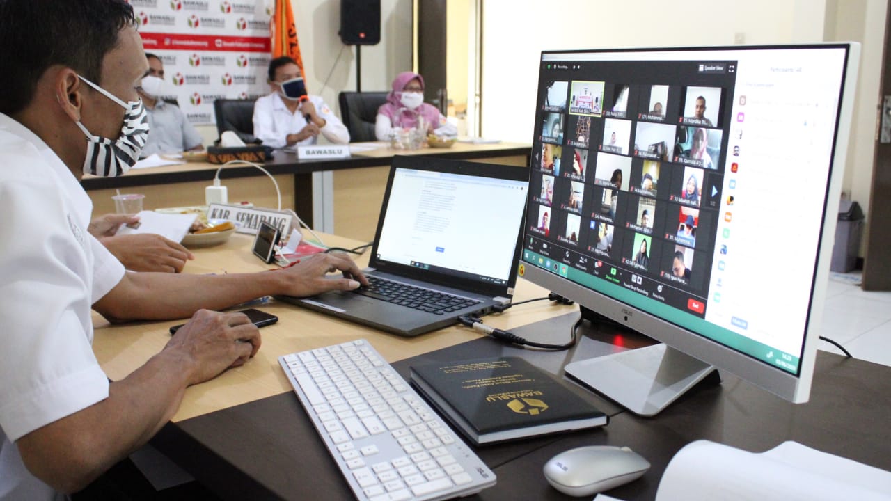 Bawaslu Kabupaten Semarang menyelenggarakan diskusi daring Sekolah Kader Pengawas Partisipatif (SKPP) Tahun 2020