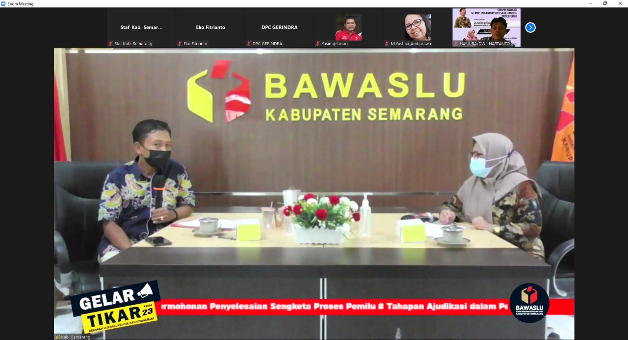 Gelar Tikar ke- 23; Tahapan Ajudikasi Permohonan Penyelesaian Sengketa Proses Pemilu