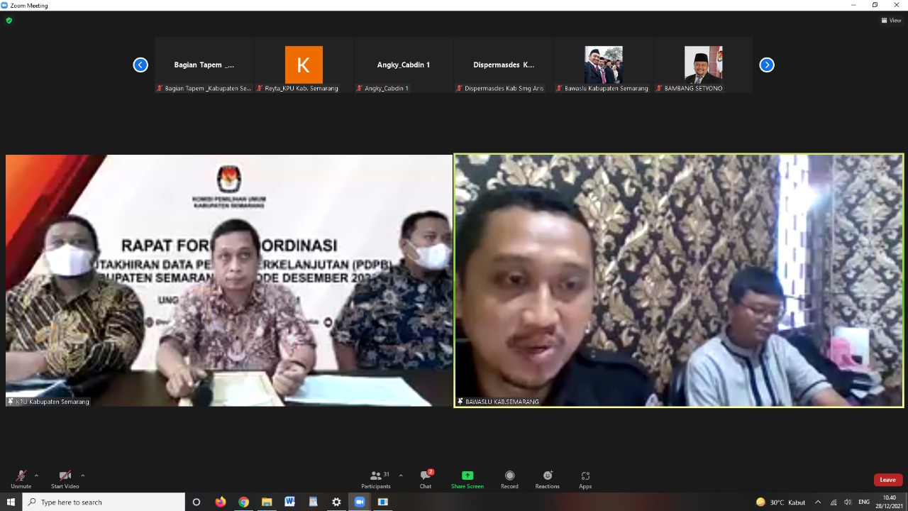 Rapat Forum Koordinasi PDPB, Bawaslu Ingatkan KPU Afirmasi Pemilih Disabilitas