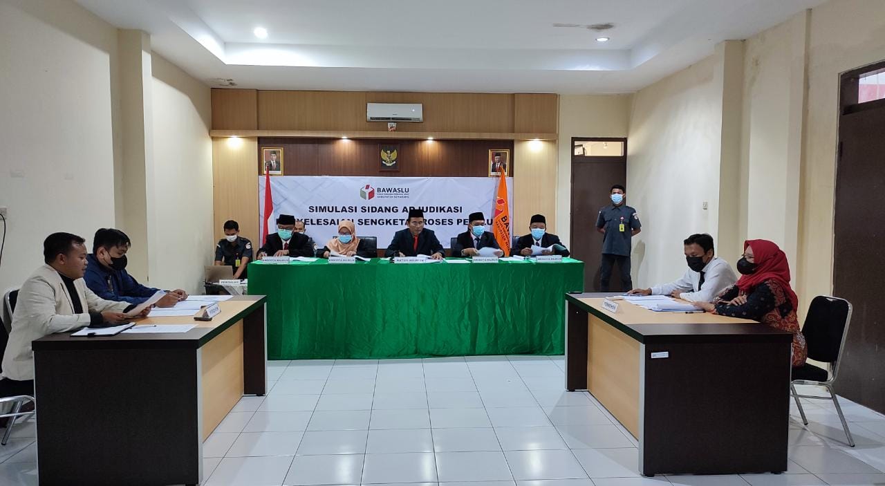 SIMULASI SIDANG AJUDIKASI PENYELESAIAN SENGKETA PROSES PEMILU