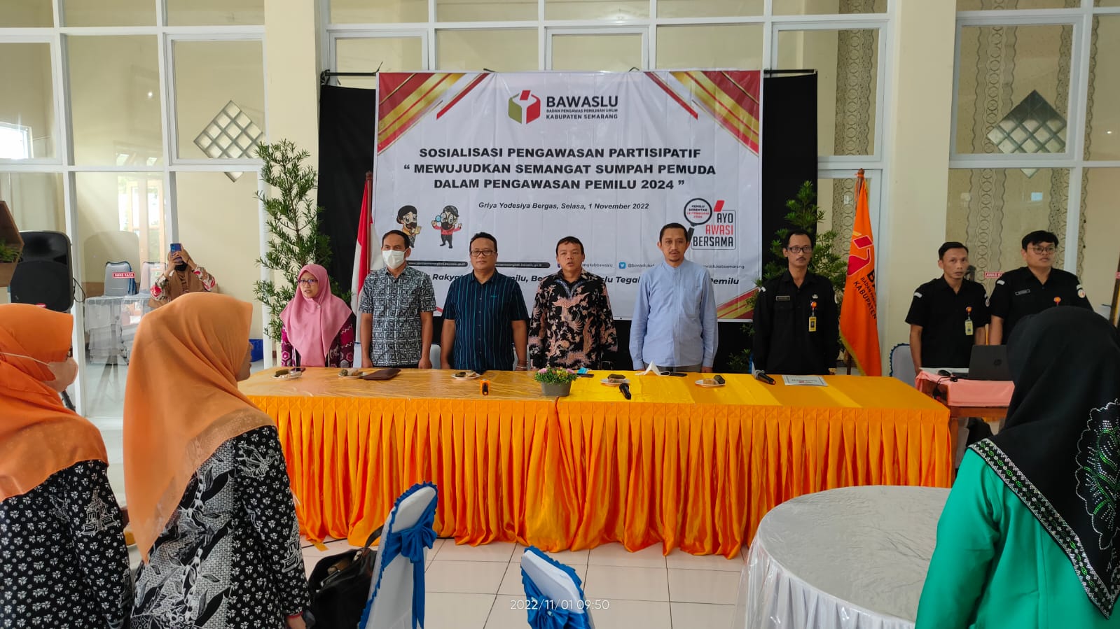 Bawaslu Kabupaten Semarang Gelar Sosialisasi Pengawasan Partisipatif, Seluruh Peserta Tandatangani Deklarasi Pemilu Berintegritas