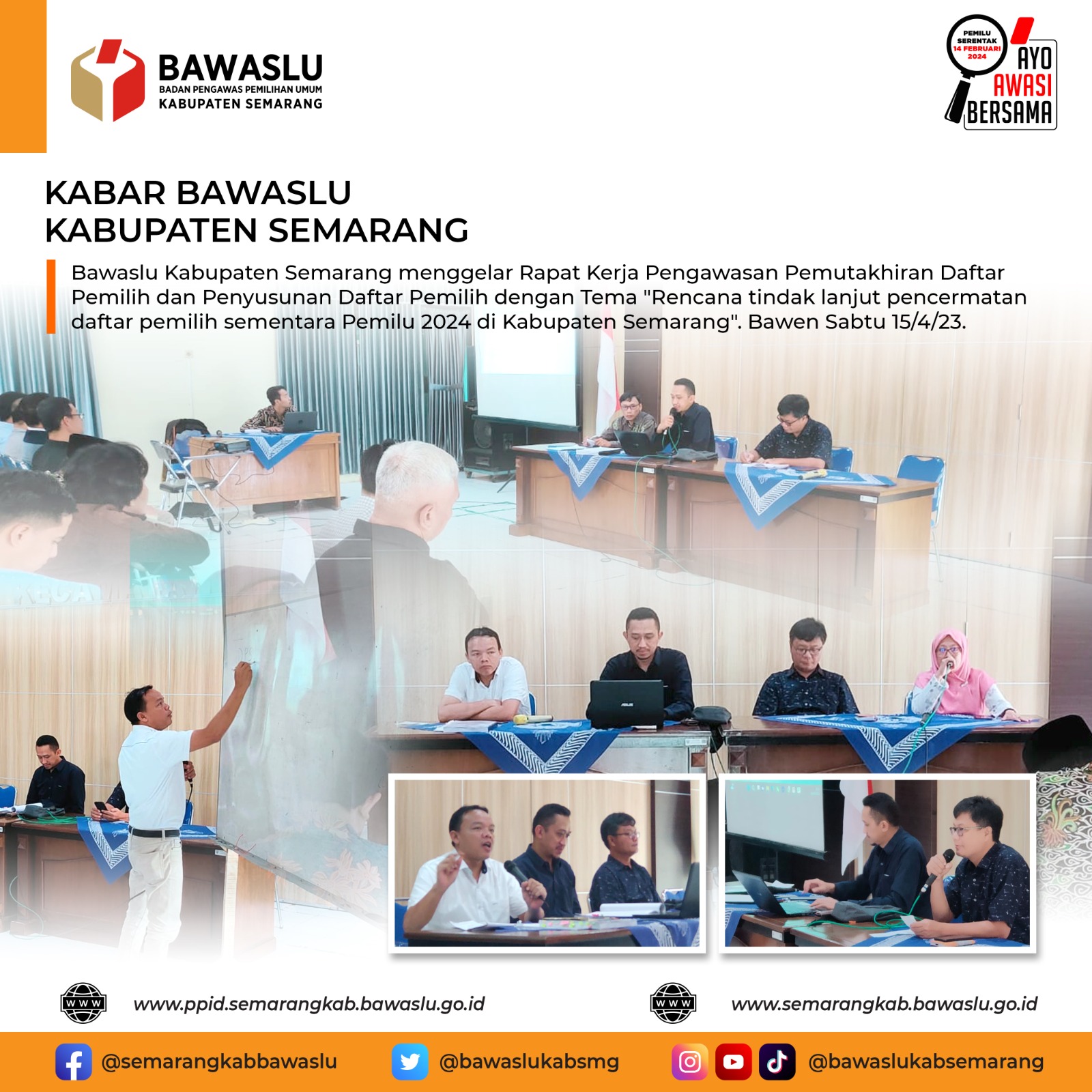 Cermati DPS, Bawaslu Gelar Raker Bersama Panwascam