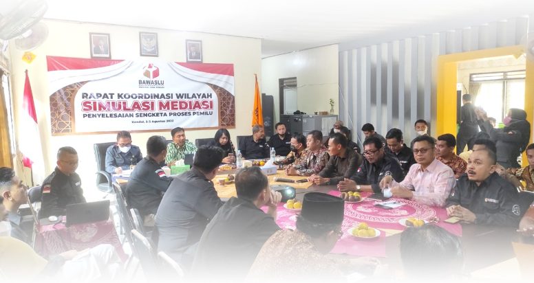Bawaslu Kab. Semarang Ikuti Rakorwil Simulasi Mediasi