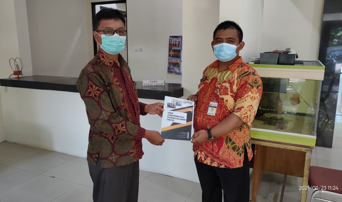Bawaslu Kabupaten Semarang Serahkan Laporan Layanan Informasi Publik PPID Tahun 2020 Kepada Komisi Informasi Jawa Tengah.