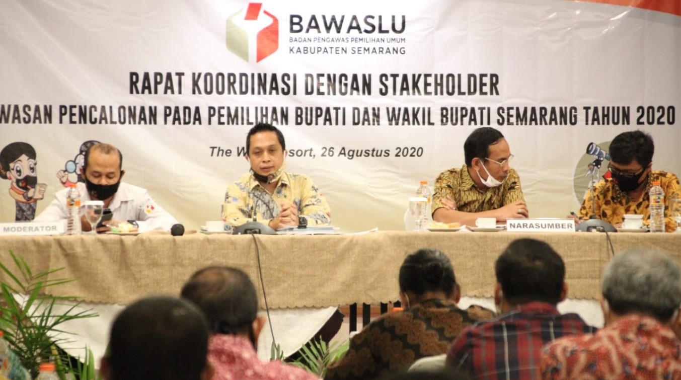Bawaslu Kabupaten Semarang Rapat Dengan Stakeholder Tentang  Pencalonan Pada Pemilihan Bupati dan Wakil Bupati Semarang Tahun 2020