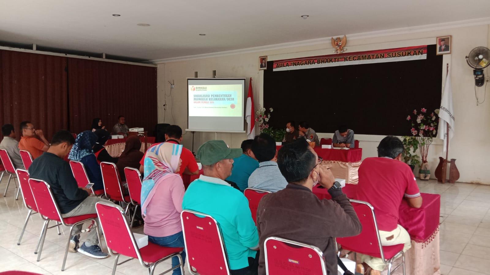 Panwaslu Kecamatan Susukan Ajak Kepala Desa Sukseskan Pemilu 2024 ﻿