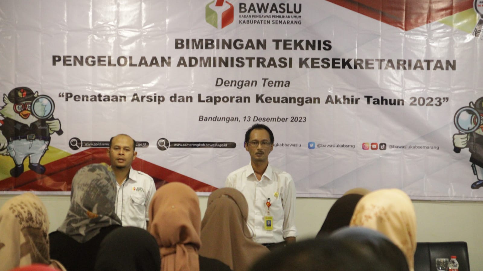 Pembukaan Rapat Bimbingan Teknis Pengelolaan Administrasi Kesekretariatan di Bandungan 13/12/2023