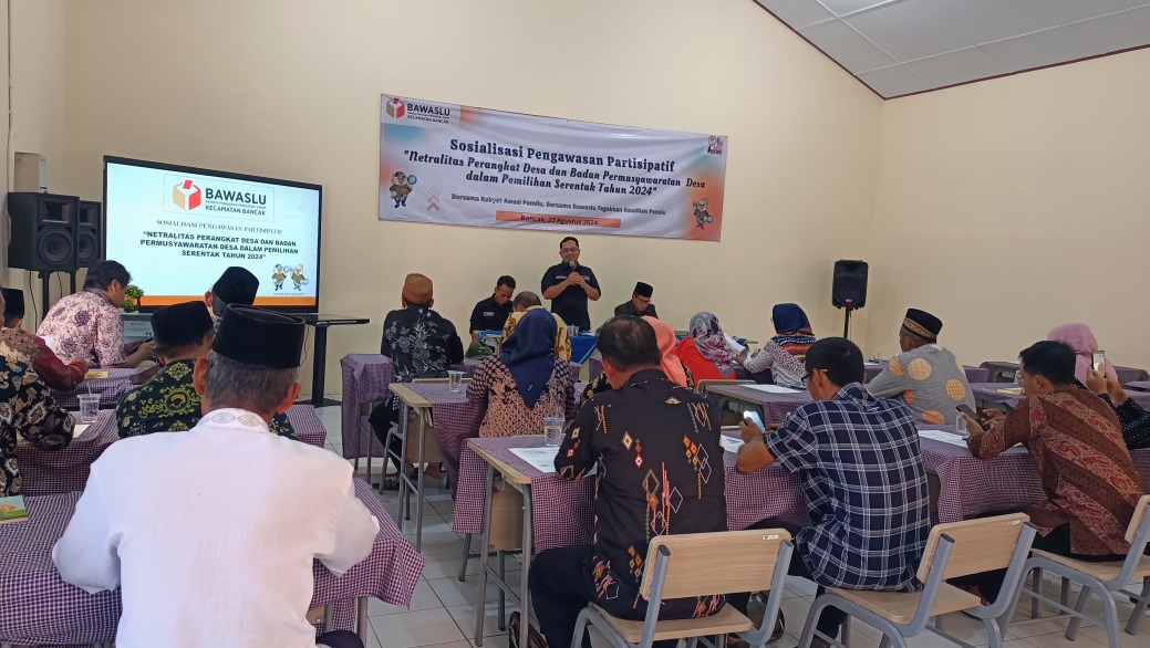 Panwaslu Kecamatan Bancak Gelar Sosialisasi Netralitas Perangkat Desa dan BPD