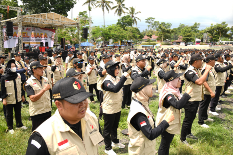 Peserta Apel Siaga Bawaslu Kabupaten Semarang