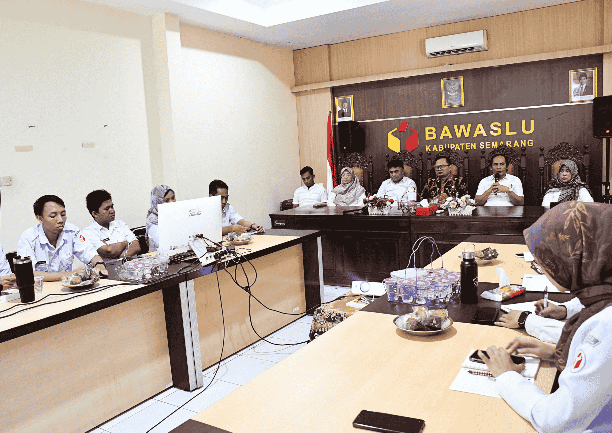 Suasana kegiatan peningkatan kapasitas SDM Bawaslu Kabupaten Semarang, Rabu (16/7/2025)