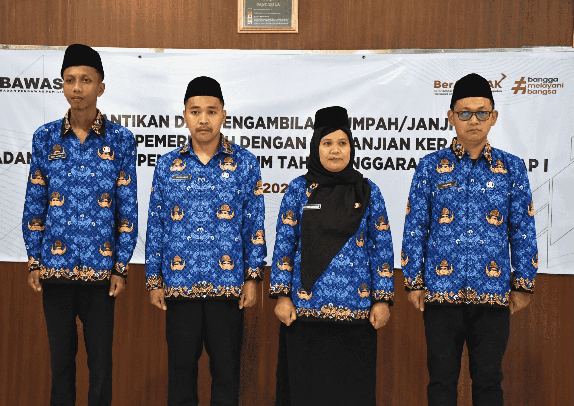 Empat Pegawai Pemerintah dengan Perjanjian Kerja (PPPK) Bawaslu Kabupaten Semarang Resmi Dilantik