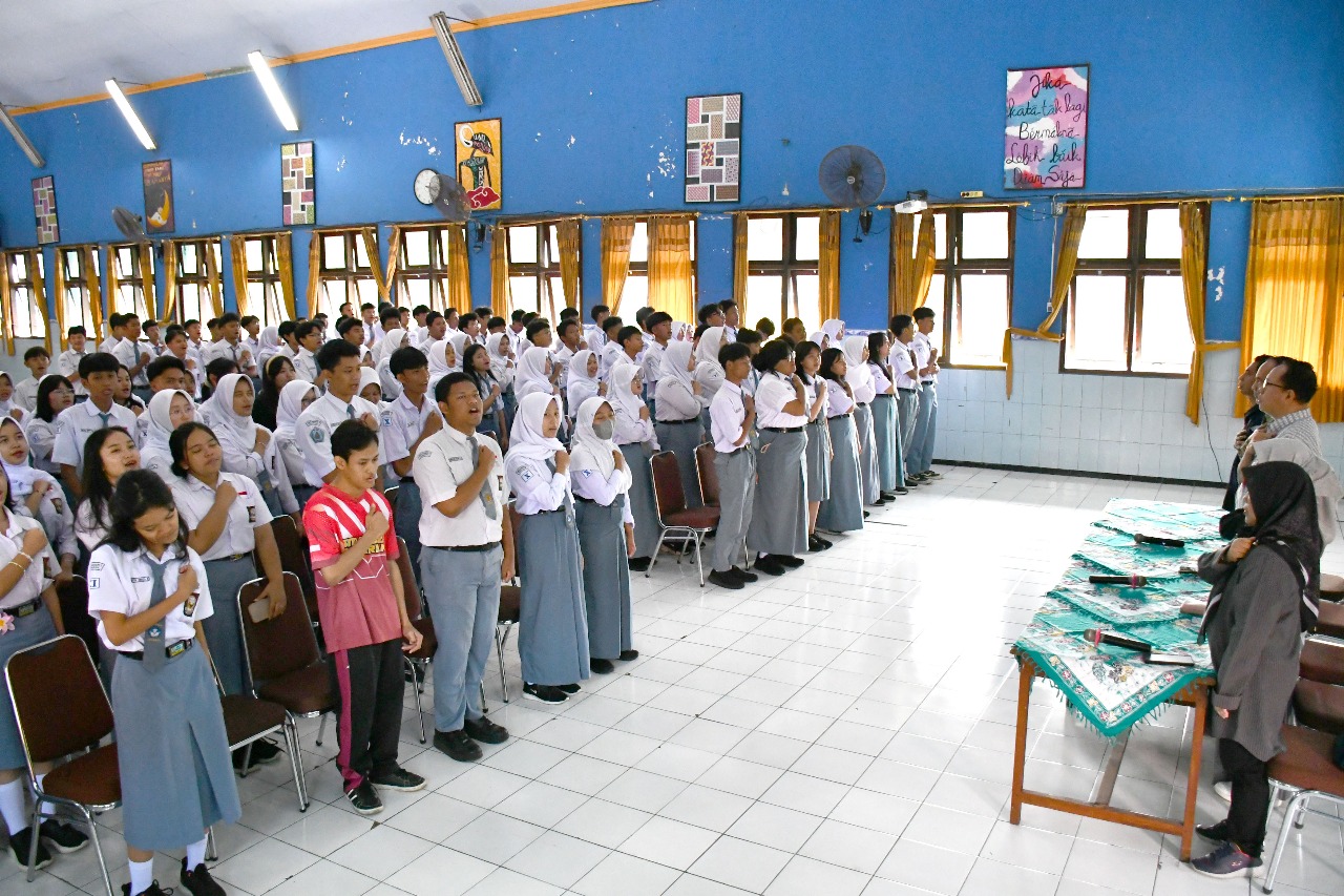 Kegiatan Bawaslu Goes to School di SMA N 1 Ungaran, Selasa 12 Agustus 2025