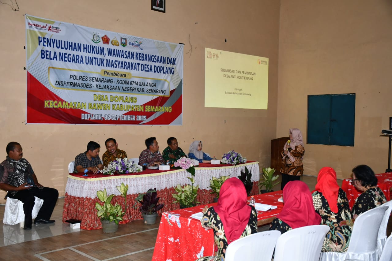 Pembinaan Desa Anti Politik Uang di Desa Doplang, Bawen, Selasa 3 September 2025