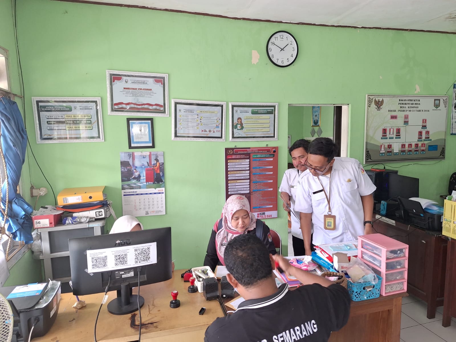 Pengawasan dan Pencermatan terhadap potensi data pemilih di Desa Kesongo, Kecamatan Tuntang, Kabupaten Semarang, Rabu 19 November 2025