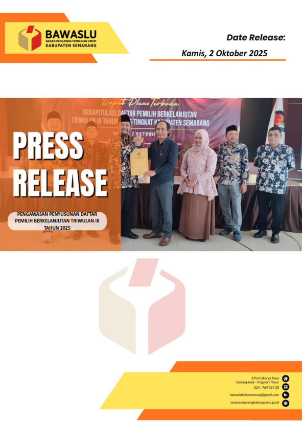 Press Release Pengawasan Penyusunan DPB Triwulan III Tahun 2025