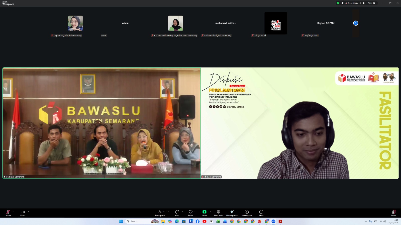 Kegiatan Rapat Tindak Lanjut Pasca Kegiatan P2P Daring Tahun 2025, Kamis 27 November 2025