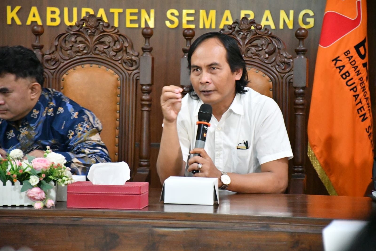 Ketua Bawaslu Kabupaten Semarang, Agus Riyanto dalam Rapat Koordinasi Pengawasan Pemutakhiran Data Pemilih Berkelanjutan (PDPB) Triwulan IV Tahun 2025 pada Rabu, 3 Desember 2025.