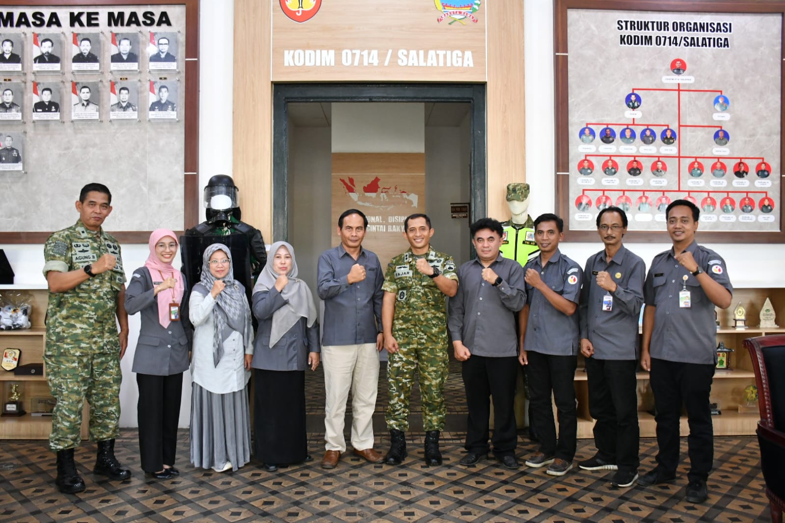 Jajaran Bawaslu Kabupaten Semarang dengan Kodim 0714/Salatiga pada Selasa, 7 April 2026.