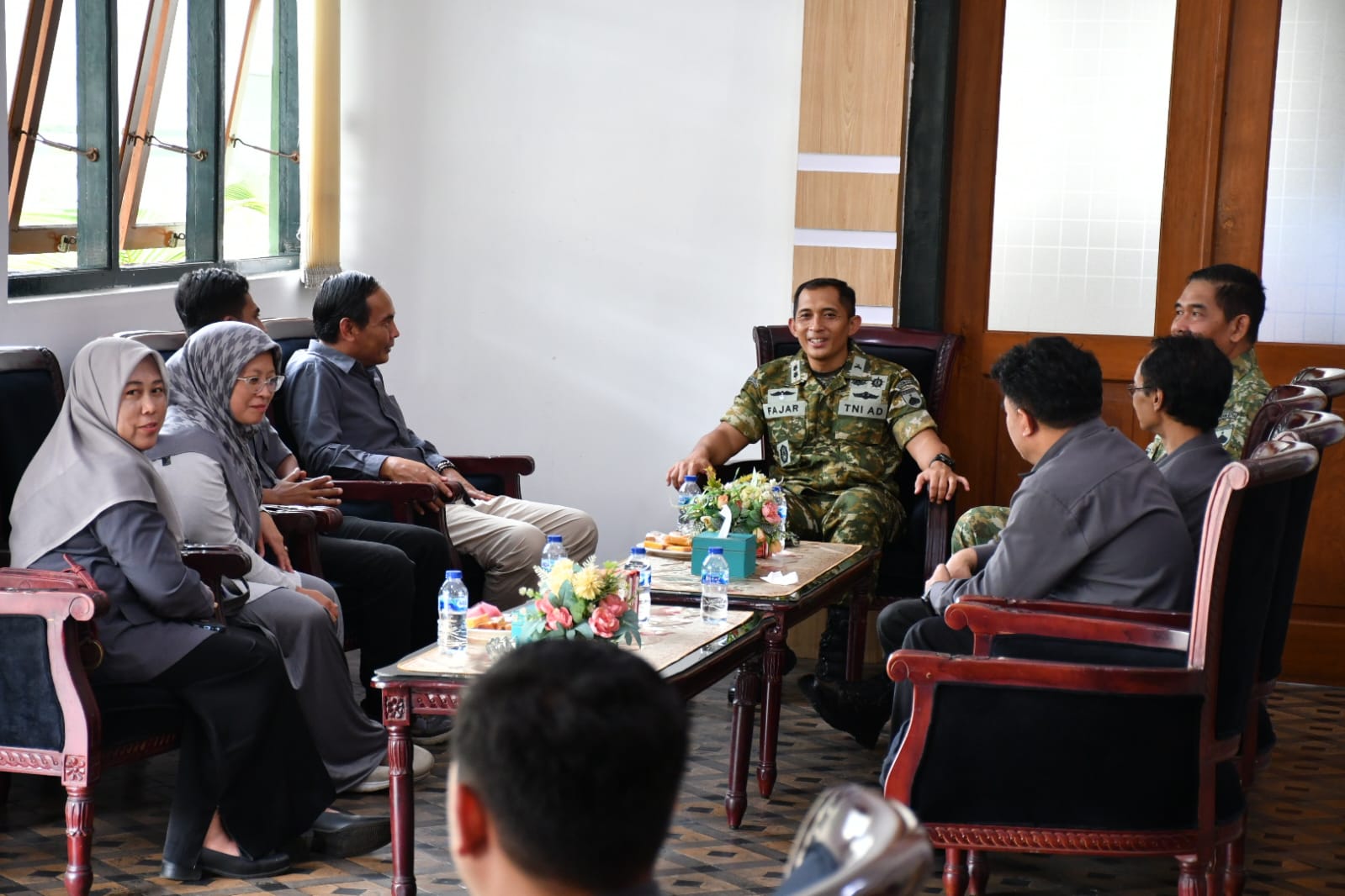 Suasana audiensi dari Bawaslu Kabupaten Semarang ke Kodim 0714/Salatiga pada Selasa (7/4/2026)