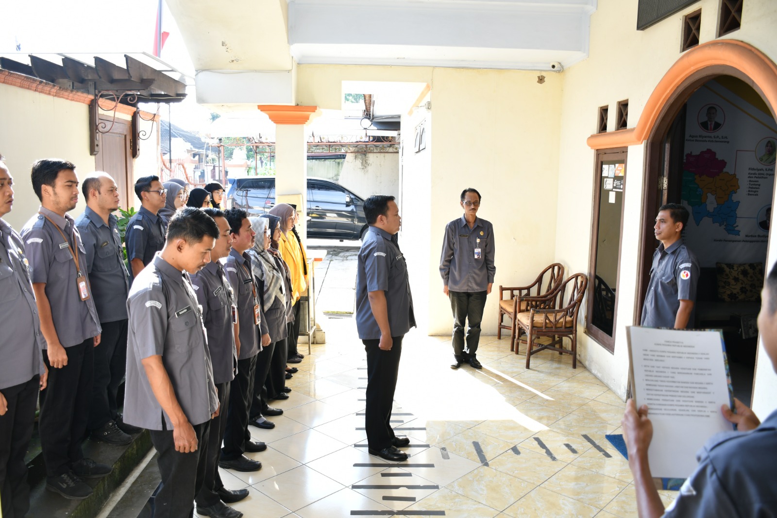 Suasana apel pagi Bawaslu Kabupaten Semarang pada 20 April 2026.