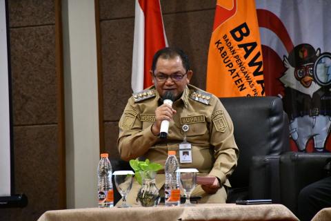 Bupati Semarang Ngesti Nugraha dalam Kegiatan Penguatan Kelembagaan Pengawas Pemilu Bersama MItra Kerja di The Wujil Resort & Convention, Senin 22 September 2025