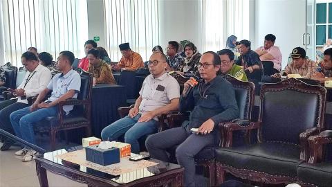 Ketua Bawaslu Kabupaten Semarang Agus Riyanto dalam kegiatan Rapat Pleno Terbuka Penetapan DPB Triwulan III 2025, Kamis 2 Oktober 2025