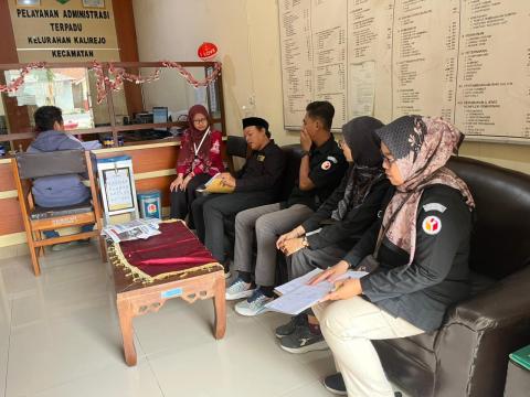 Koordinasi ke Kelurahan Kalirejo dalam rangka coktas, Kamis 20 November 2025