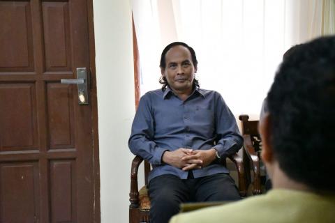 Ketua Bawaslu Kabupaten Semarang, Agus Riyanto dalam kegiatan Audiensi ke Badan Kesbangpol Kabupaten Semarang, Selasa 27 Januari 2026