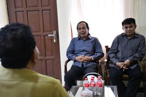 Ketua Bawaslu Kabupaten Semarang, Agus Riyanto (tengah) dalam kegiatan Audiensi ke Badan Kesbangpol Kabupaten Semarang, Selasa 27 Januari 2026