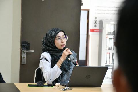 Kepala Subbagian Pengawasan dan Humas Bawaslu Kabupaten Semarang, Widya Astuti pada Rabu Smart "Peningkatan Kehumasan" di Kantor Bawaslu Kabupaten Semarang, Rabu 28 Januari 2026