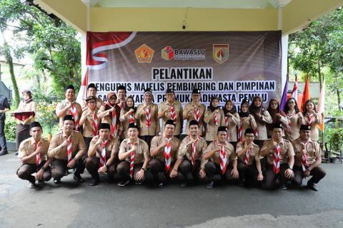Foto Bersama Kegiatan Pelantikan Pengurus Mabi dan Pimpinan Saka Adhyasta Pemilu Kwartir Daerah Jawa Tengah Masa Bakti 2026-2031, Selasa 3 Februari 2026