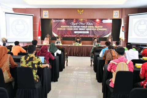 Rapat Pleno Terbuka Rekapitulasi Daftar Pemilih Berkelanjutan Triwulan I Tahun 2026 yang diselenggarakan oleh KPU Kabupaten Semarang.