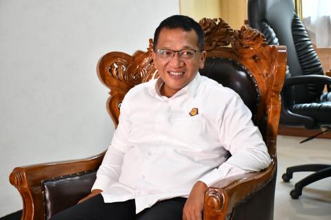 Kepala Kejaksaan Negeri Kabupaten Semarang, Dohar Nainggolan saat menerima kunjungan silaturahmi Bawaslu Kabupaten Semarang, Kamis 16 April 2026
