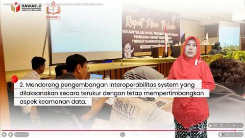 Koordinator Divisi SDMO dan Diklat Bawaslu Kabupaten Semarang, Fithriyah saat menjadi presenter Bawaslu Membelajarkan Volume 2 Tahun 2026
