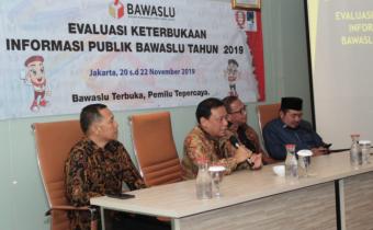 Ketua Bawaslu RI Abhan, Minta Jajaran Bawaslu Pertahankan Prestasi Badan Publik Informatif 2019