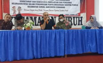 Penguatan Jajaran Pengawas Pemilu, Panwaslu Kecamatan Suruh Gelar Konsolidasi