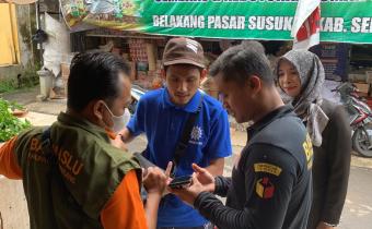 Patroli Pengawasan di Pasar Susukan, Panwascam Susukan Tekankan Jajarannya Taat Asas, Hukum dan Norma