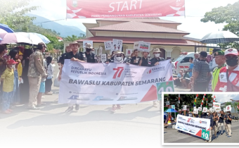 Bawaslu Kabupaten Semarang Masifkan Pencegahan, Lewat Pawai Pembangunan Daerah
