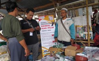 Grebek Pasar Semowo, PKD Antusias Ikuti Kegiatan Patroli Pengawasan Kawal Hak Pilih