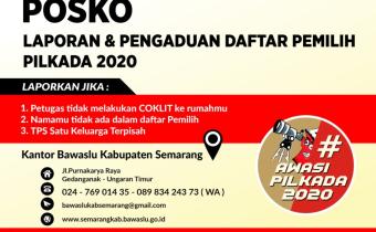 Bawaslu Kabupaten Semarang Luncurkan E-Posko Laporan & Pengaduan Daftar Pemilih Pilkada 2020