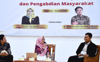  kuliah umum bertema "Sosialisasi Hukum Kepemiluan dan Pengabdian Masyarakat" di Aula Universitas Darul Ulum Islamic Centre Sudirman GUPPI (Undaris), Kamis (19/6/2025)