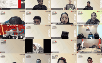 Zoom Meeting Pojok Pengawasan dengan tema "Merancang Role Model Kampung Pengawasan Partisipatif Berkelanjutan".