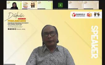 Ketua Bawaslu Kabupaten Semarang, Agus Riyanto, S.P., S.H., menjadi narasumber dalam kegiatan Diskusi Daring Kelas C Pendidikan Pengawas Partisipatif (P2P) Daring Tahun 2025