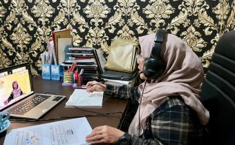 Anggota Bawaslu Kabupaten Semarang Ummi Nu’amah, S.Pd paparkan materi Teknis Pengembangan Gerakan Pengawas Partisipatif.