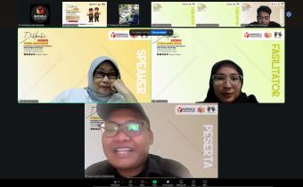 Guru Besar Ilmu Perundang-undangan Universitas Diponegoro, Prof. Dr. Lita Tyesta ALW, S.H., M.Hum. (atas kiri) saat menjadi narasumber Diskusi Daring Pendidikan Pengawas Partisipatif (P2P) Tahun 2025 