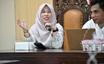 Anggota Bawaslu Kabupaten Semarang, Fitriyah, dalam Rapat Koordinasi Pengawasan PDPB Triwulan IV Tahun 2025 pada Rabu, 3 Desember 2025.